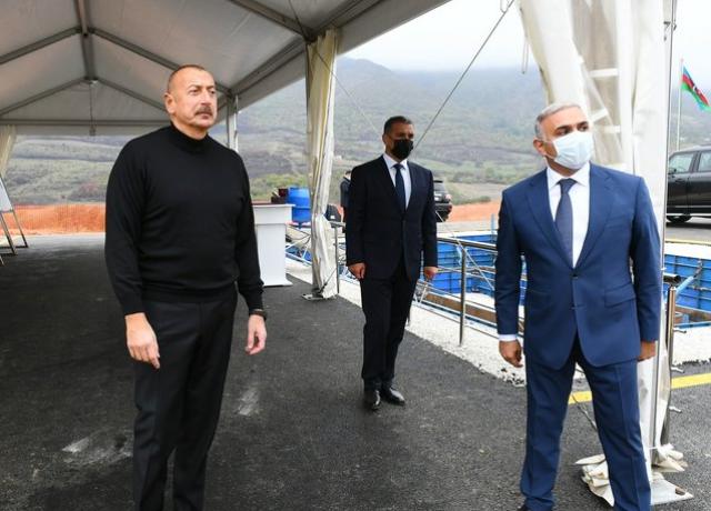 Ilham Aliyev laid foundation stone for new Hadrut junction substation +PHOTO=10