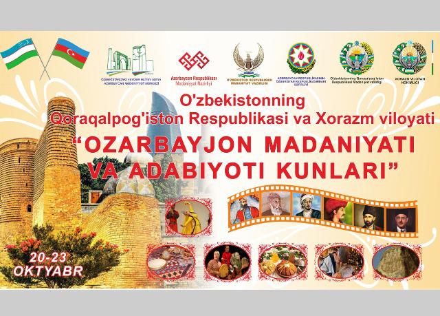 Özbəkistanın Qarakalpakstan Respublikası və Xarəzm vilayətində "Azərbaycan mədəniyyəti və ədəbiyyatı günləri" keçiriləcək 