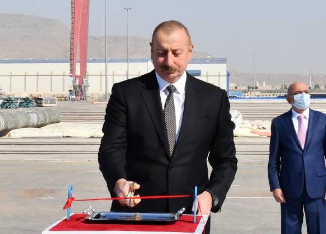 Ilham Aliyev attended ceremony to launch “Zarifa Aliyeva” ferry boat +PHOTO=22