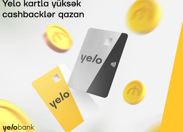 Yelo kartla yüksək cashback-lər qazanın! 