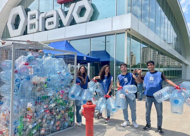 Bravo hipermarketdə "Plastik butulkanı ekoçantaya dəyiş" aksiyası keçirilib - FOTO