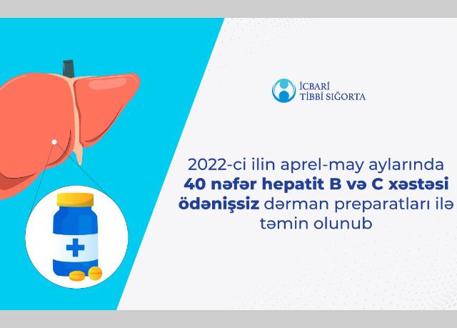 Hepatit B və C viruslarına yoluxmuş şəxslərə ödənişsiz dərman preparatları verilir 