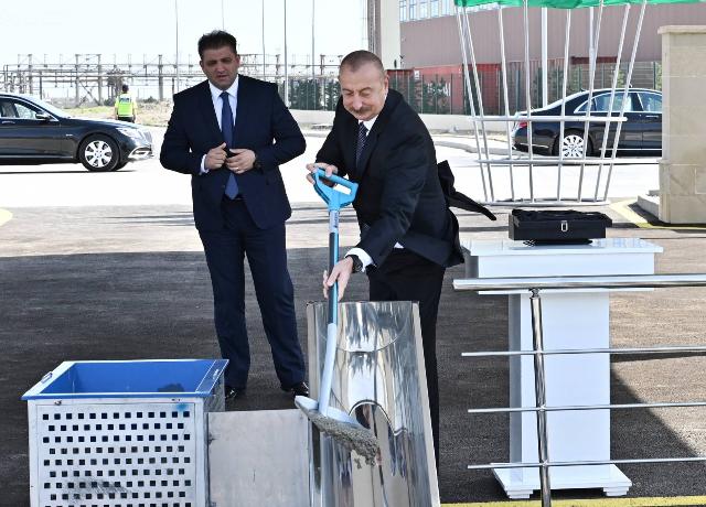 Ilham Aliyev attended inauguration and groundbreaking ceremonies of new enterprises in Sumgayit Chemical Industry Park +PHOTO=31