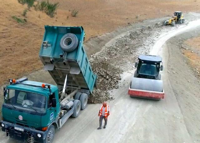 Siyəzən-Dağ Quşçu-Ərziküş avtomobil yolu yenidən qurulur (+FOTO=12, +VİDEO)